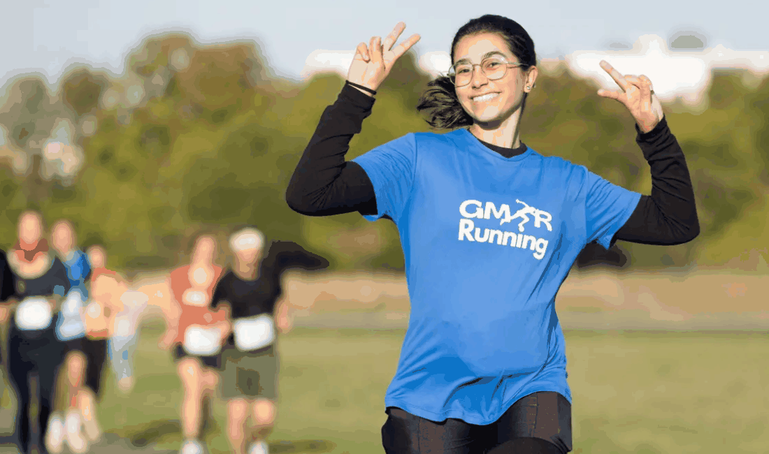 Wechselnde Fotos von Läuferinnen und Läufern beim Hubland RUN